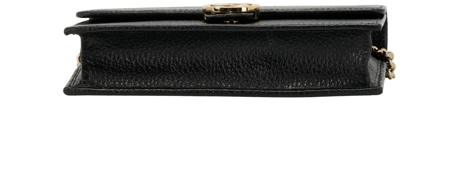 Interlocking G Wallet On Chain, &pound;495, Handbags, Black, Leather, Top view